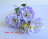 F0487 Artificial Lisianthus Spray 53cm Light Pink / White / Light Purple | ARTISTIC GREENERY 桔梗
