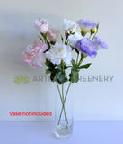 F0487 Artificial Lisianthus Spray 53cm Light Pink / White / Light Purple | ARTISTIC GREENERY 桔梗