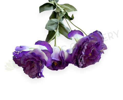 F0488 Artificial Lisianthus Spray 69cm Purple & White | ARTISTIC GREENERY 桔梗