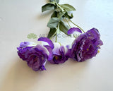 F0488 Artificial Lisianthus Spray 69cm Purple & White | ARTISTIC GREENERY 桔梗