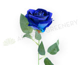 F0491 Artificial Velvet Blue Rose Stem 51cm | ARTISTIC GREENERY