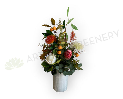 FA1109 - Loquat & Native Flower Arrangement - Vase not included (90cm Height) Carol Style