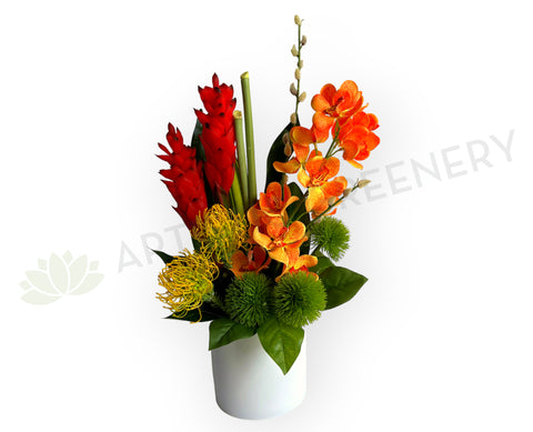FA1128 - Tropical x Natives Flower Arrangement 50cm Height - Bright Colour | ARTISTIC GREENERY