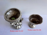 Decorative Angel Fiberglass Vase Silver Colour - (Code: FG-197 & 198) SPECIAL | ARTISTIC GREENERY