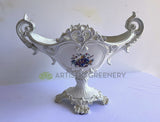 Decorative White Floral Vase - Fiberglass (Code: FG2011-59) | ARTISTIC GREENERY