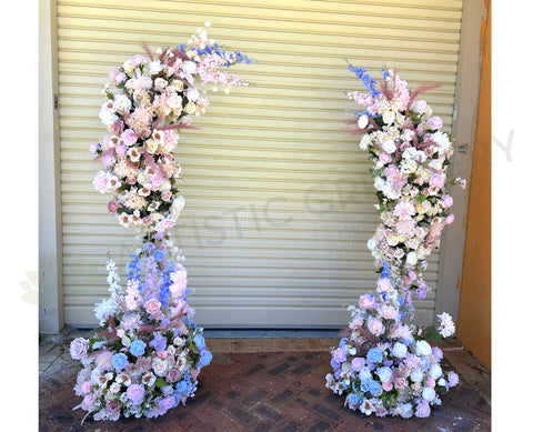 For Hire - Pastel Colour Floral Arch - Freestanding (Code: HI0063) | ARTISTIC GREENERY