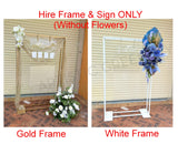 For Hire - Seating Chart Stand (with / without flowers) Product code: HI0075 | ARTISTIC GREENERY Perth wedding hire decoration services