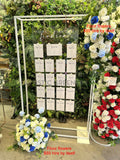 For Hire - Seating Chart Stand (with / without flowers) Product code: HI0075 | ARTISTIC GREENERY Perth wedding hire decoration services