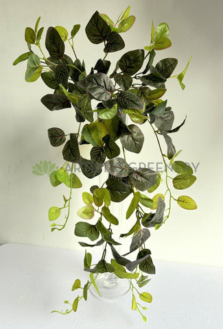 hanging nerve plant HP0034PUR Faux Hanging Nerve Plant (Purple Veins) / Fittonia 80cm Real Touch