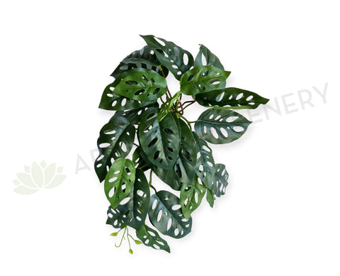 HP0098S Artificial Hanging Swiss Cheese Plant (Small) 50cm $35 x20 S89 | ARTISTIC GREENERY
