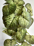 White veins - HP0101 Artificial Hanging Caladium Plant 46cm 2 styles Red / White | ARTISTIC GREENERY