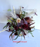 Round Bouquet - Burgundy & Cream - Rachel L | ARTISTIC GREENERY wedding flowers WA Perth Australia