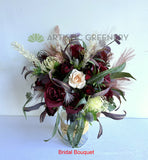 Round Bouquet - Burgundy & Cream - Rachel L | ARTISTIC GREENERY wedding flowers WA Perth Australia
