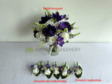 Round Wedding Bouquet - Purple & White - Rebecca F | ARTISTIC GREENERY - Wedding Perth Australia