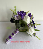 Round Wedding Bouquet - Purple & White - Rebecca F | ARTISTIC GREENERY - Wedding Perth Australia
