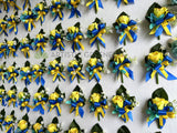 Buttonhole - West Coast Eagles (WCE) Colour Themed Boutonniere (Product Code: BH007 Alisha)