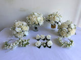 Round Bouquet - White - Lorin D | ARTISTIC GREENERY Perth Silk Flowers Florist