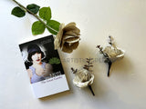 Bespoke Paper Flower Stem / Buttonhole (made-to-order) Ref: Cass R Paper Rose Bouquet | ARTISTIC GREENERY