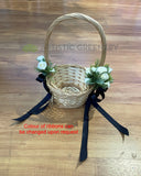 Flower Girl Basket Decorated with Flowers & Ribbon (Code: FGB001) | ARTISTIC GREENERY