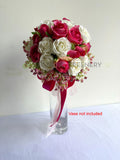 Round Bouquet - Hot Pink & White - Lorena