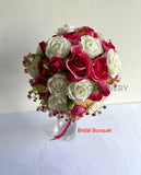 Round Bouquet - Hot Pink & White - Lorena