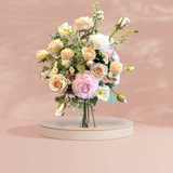 Upright Style Silk Bouquet - Chamomile Daisy Flowers Pink & White - Julia L | ARTISTIC GREENERY