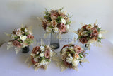 Round Bouquet -  Rustic Pink Blush & White - Dayanara M