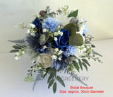 Round Bouquet - Blue & White - Emma W