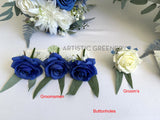 Round Bouquet - Blue & White - Emma W