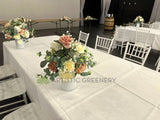 Guest table centrepiece - Wedding Package - Dusty Pink & White - Lenore & Liam (Apr 25) at Nikola Estate Pavilion |  ARTISTIC GREENERY Silk Flowers Wedding and Event Decoration for Hire Perth WA Australia