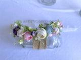 Flower girl crown - Teardrop Bouquet - Pastel Colours - Sadie C | ARTISTIC GREENERY