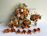 Natural Style Bouquet (Upright) - Burnt Orange / Brown - Tracy S | ARTISTIC GREENERY WA Wedding Flowers Supplier
