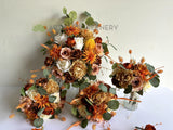 Natural Style Bouquet (Upright) - Burnt Orange / Brown - Tracy S | ARTISTIC GREENERY WA Wedding Flowers Supplier