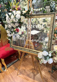 Wedding welcome sign - Wedding Package - Ceremony & Reception (Alanna & Cameron) @ The Pavilion (Marina Hotel) Mindarie | ARTISTIC GREENERY Wedding Decoration Hire Perth WA
