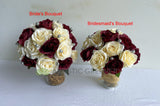 Round Bouquet - Burgundy & Cream - Jessica G | ARTISTIC GREENERY wedding flowers WA Perth Australia