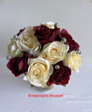 Round Bouquet - Burgundy & Cream - Jessica G | ARTISTIC GREENERY wedding flowers WA Perth Australia