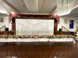 Wedding backdrop and bridal table flowers - Wedding Package - Reception (Eh & Sentder) @ Macedonian Cultural Centre Balcatta | ARTISTIC GREENERY
