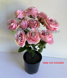SP0110-S90 Silk Rose Bouquet / Bunch 43cm Pink | ARTISTIC GREENERY AUSTRALIA