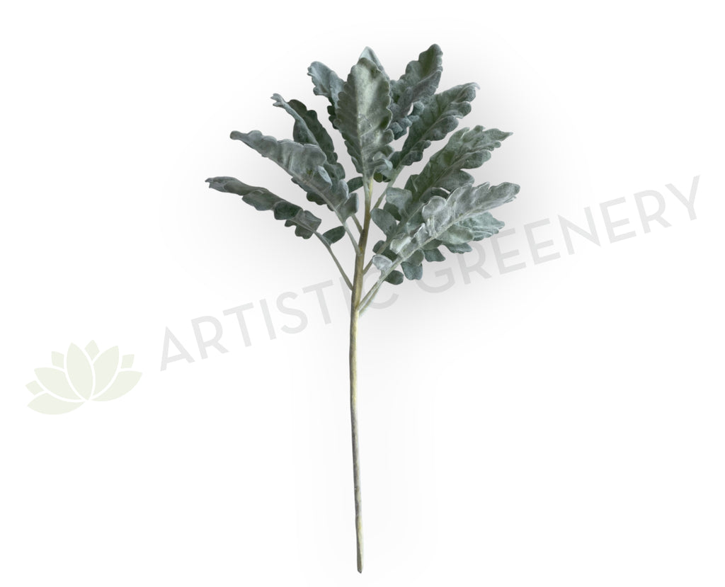 LEA0124 Artificial Grey Dusty Miller / Silver Ragwort Foliage 45cm
