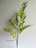 Green - LEA0133 Artificial Fern Foliage 116cm Brown / Red / Green | ARTISTIC GREENERY