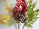 LEA0133 Artificial Fern Foliage 116cm Brown / Red / Green | ARTISTIC GREENERY