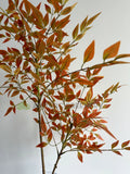 LEA0136 Artificial Sacred Bamboo / Nindina Foliage 110cm Autumn Style | ARTISTIC GREENERY