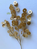 LEA0140 Gold Chinese Coins Foliage 67cm | ARTISTIC GREENERY