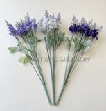 SP0048-S93 Artificial Silk Lavender Bunch 32cm Lilac / White / Purple (Clearance Stock) | ARTISTIC GREENERY