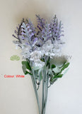 White - SP0048-S93 Artificial Silk Lavender Bunch 32cm Lilac / White / Purple (Clearance Stock) | ARTISTIC GREENERY