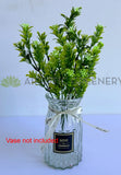 SP0057-S91 Artificial Boxwood Greenery with White Flowers 30cm | ARTISTIC GREENERY
