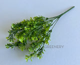 SP0057-S91 Artificial Boxwood Greenery with White Flowers 30cm | ARTISTIC GREENERY