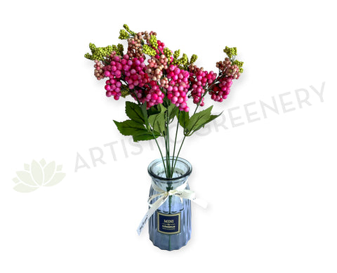 SP0094 Small Berries Bunch 40cm Pink | ARTISTIC GREENERY