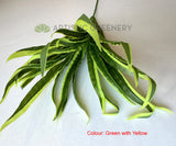 Green with Yellow - SP0131N Artificial Spider Plant 47cm 3 Styles (Chlorophytum Comosum / Ribbon Plant) | ARTISTIC GREENERY