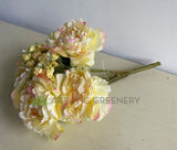 SP0287LYEL Artificial Peony & Ranunculus Bouquet 53cm Light Yellow | ARTISTIC GREENERY